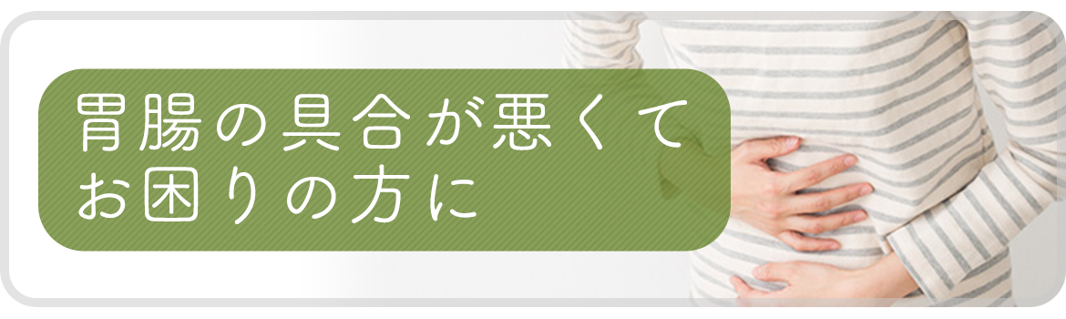 胃腸の具合が悪くてお困りの方に